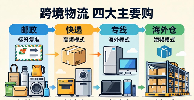 跨境物流四大模式解析：邮政、快递、专线与海外仓选择指南