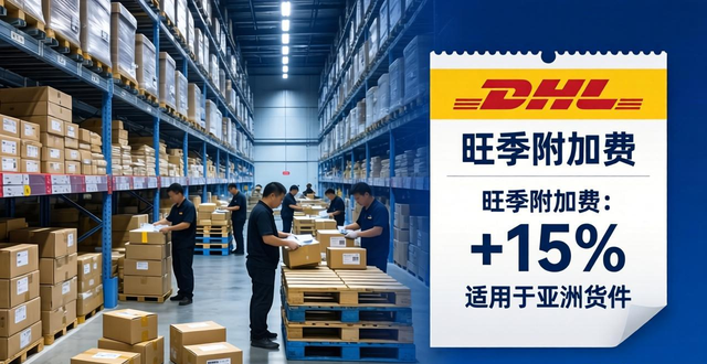 DHL快递的旺季附加费是怎么收取的？