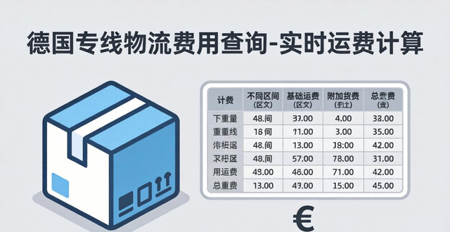 德国专线物流费用查询-实时运费计算