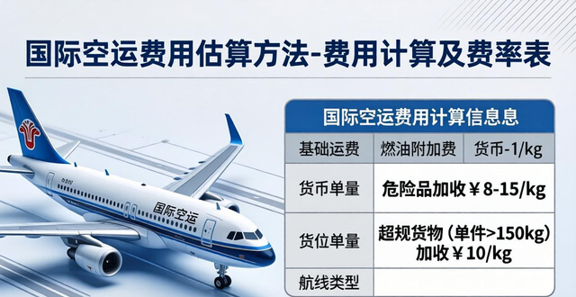 国际空运费用估算方法-费用计算及费率表