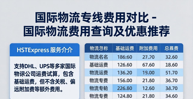 国际物流专线费用对比-国际物流费用查询及优惠推荐