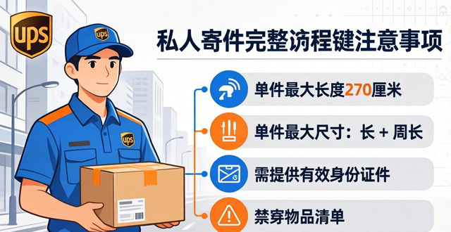 UPS快递私人寄件流程及注意事项