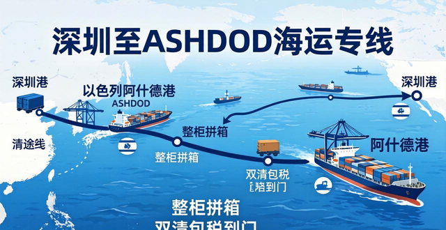 以色列海运专线-整柜拼箱海运以色列-双清包税到门,价优