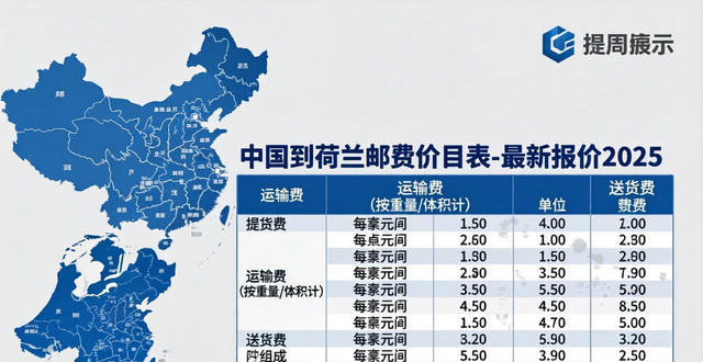 中国到荷兰邮费价目表-最新报价2025