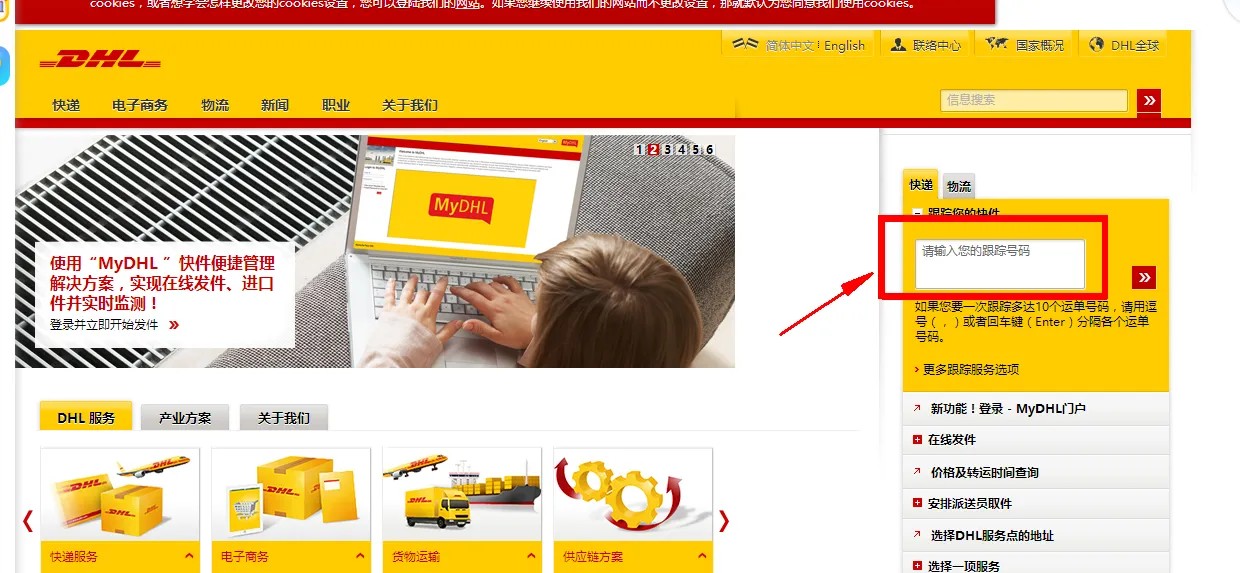 DHL国际快递查询