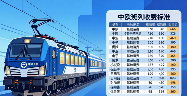 中欧班列收费标准(中欧铁路运输收费标准)