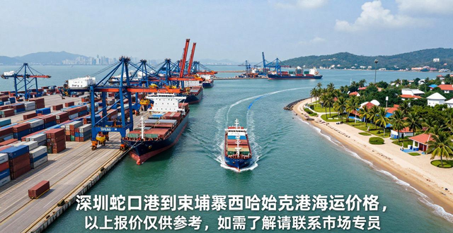 深圳蛇口港到柬埔寨西哈努克港海运价格